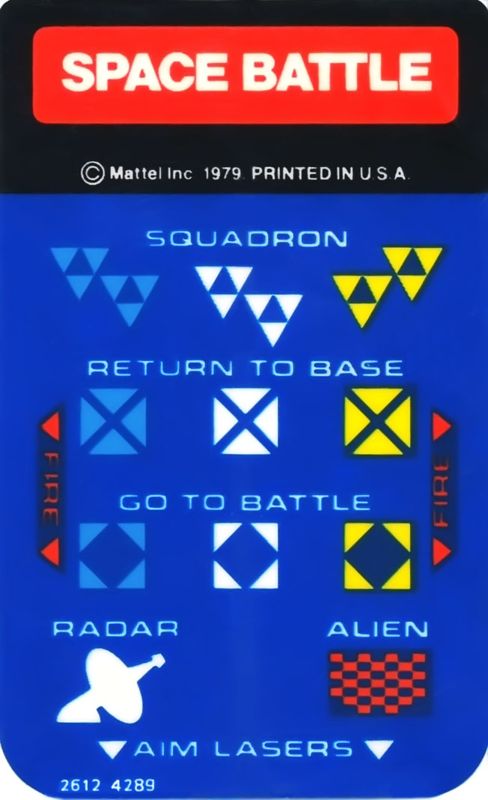 Extras for Space Battle (Intellivision) (Red Box): Overlay