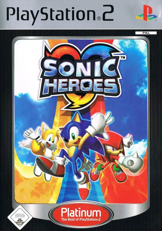 Front Cover for Sonic Heroes (PlayStation 2) (Platinum release)