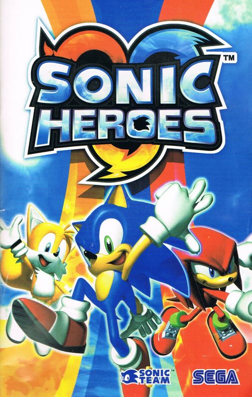 Manual for Sonic Heroes (PlayStation 2) (Platinum release): Front