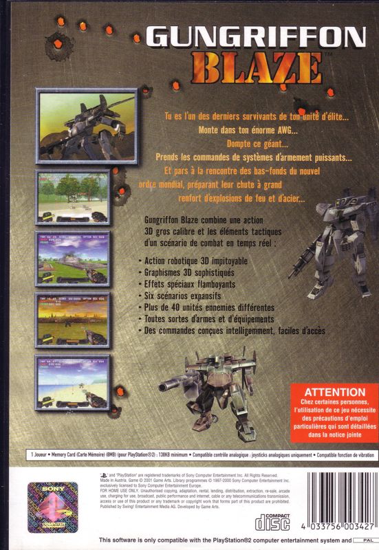 Gungriffon Blaze Cover Or Packaging Material Mobygames