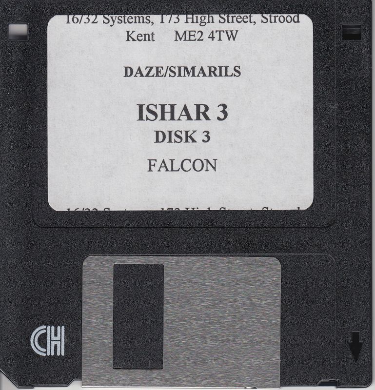 Media for Ishar 3: The Seven Gates of Infinity (Atari ST) (Atari Falcon Disk version): Disk 3