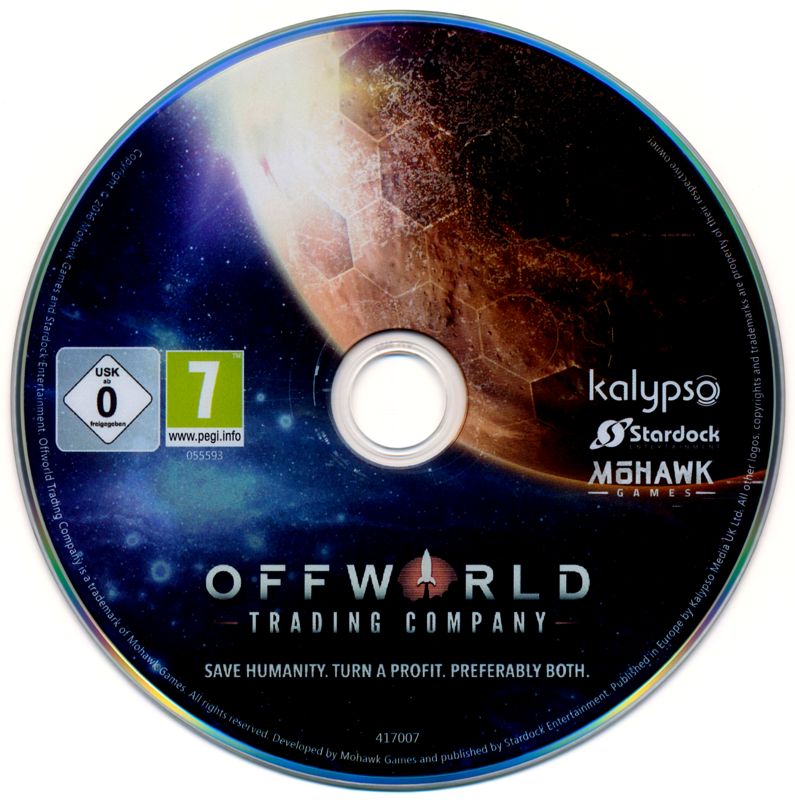 Media for Offworld Trading Company (Macintosh and Windows): Game Disc