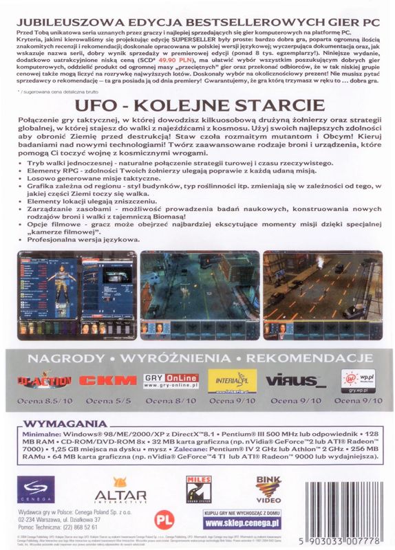 Back Cover for UFO: Aftermath (Windows) (SuperSeller release)
