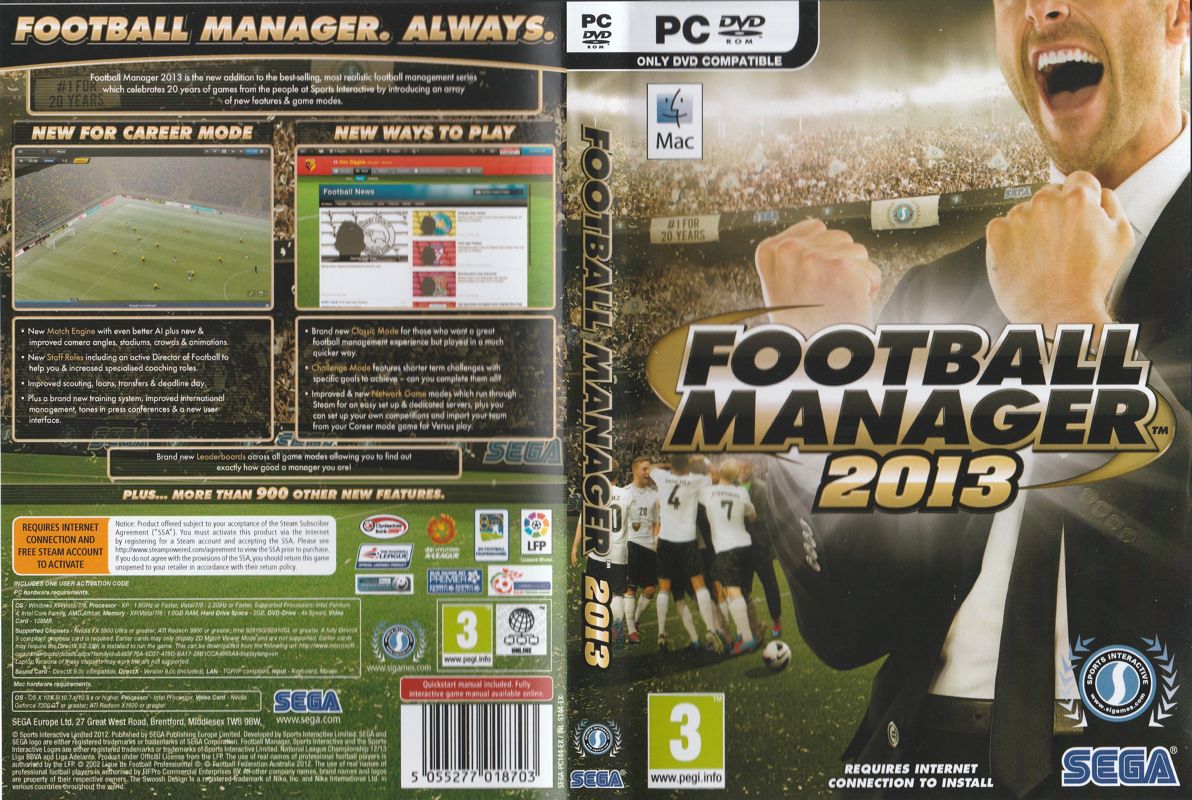 Full Cover for Football Manager 2013 (Macintosh and Windows) (Alternate release)