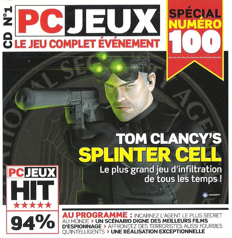 Front Cover for Tom Clancy's Splinter Cell (Windows) (PC Jeux n°100 - couvermount July/August 2006): Disc 1