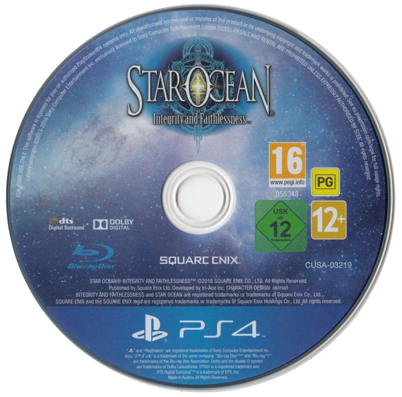 Media for Star Ocean: Integrity and Faithlessness (Limited Edition) (PlayStation 4)