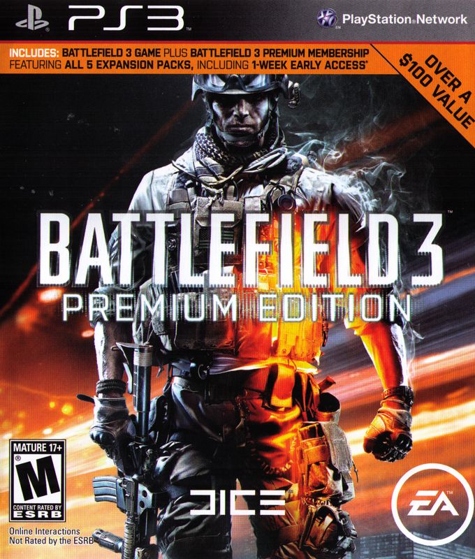 Front Cover for Battlefield 3: Premium Edition (PlayStation 3)