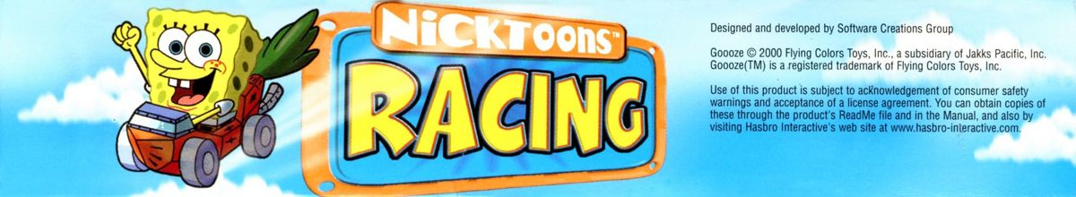 Spine/Sides for Nicktoons Racing (Windows): Top