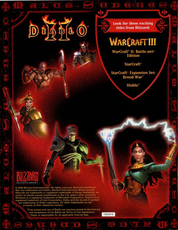 Manual for Diablo II (Macintosh and Windows): Back
