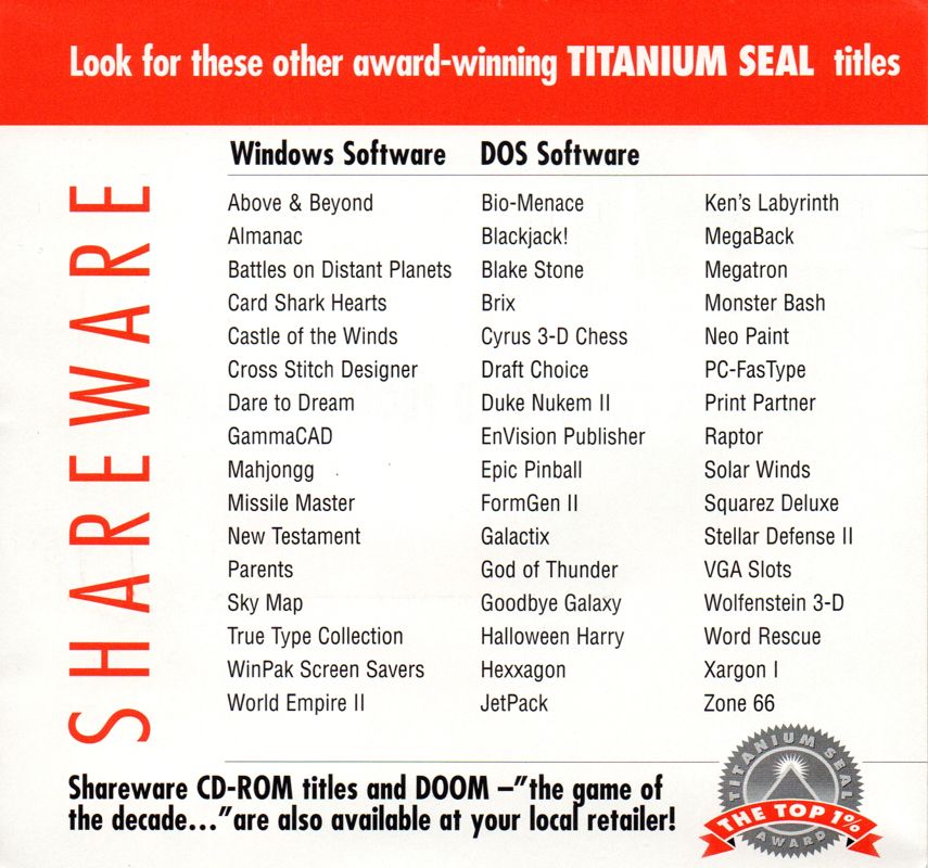 Inside Cover for Galactix (DOS): Inside Left