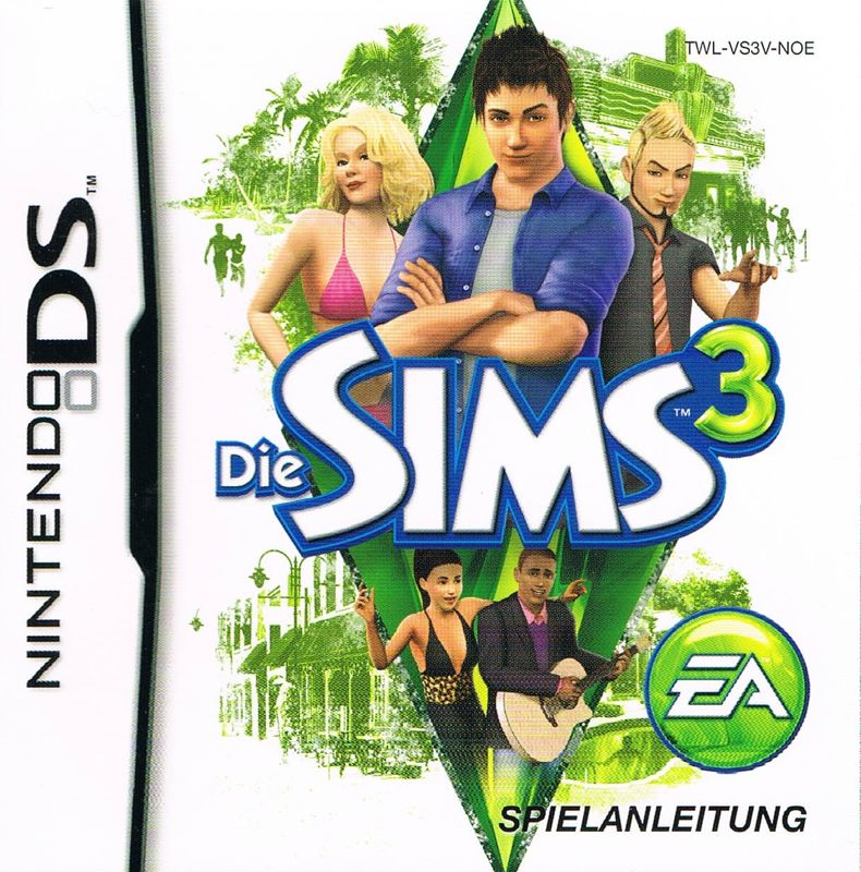 Manual for The Sims 3 (Nintendo DS): Front