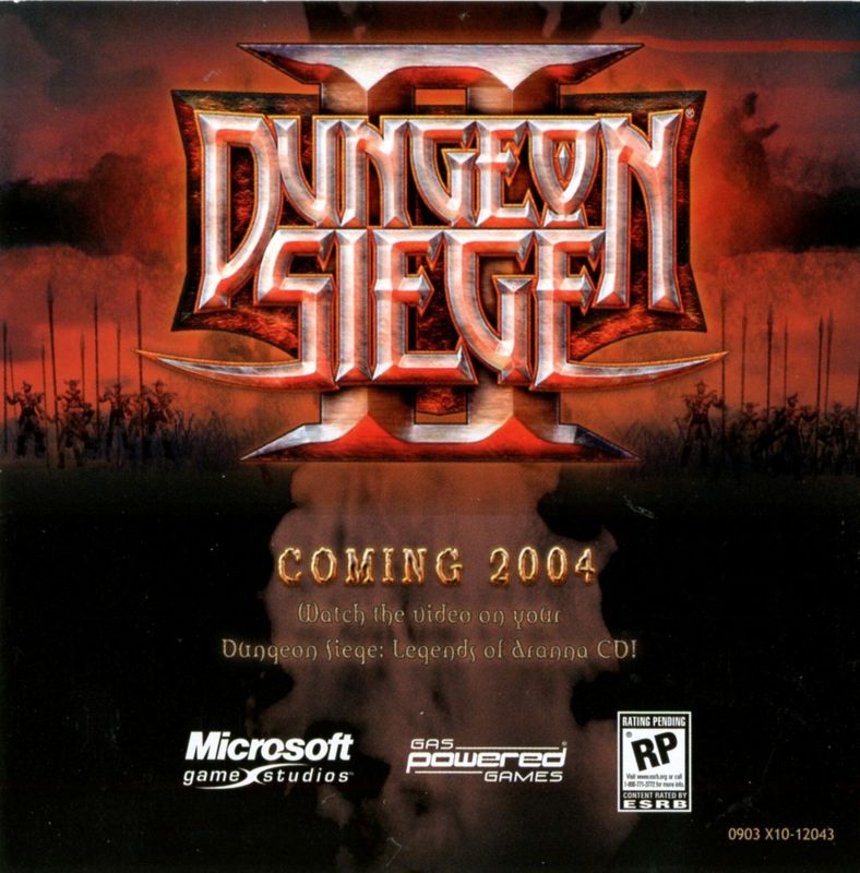 Advertisement for Dungeon Siege: Legends of Aranna (Windows): Dungeon Siege II