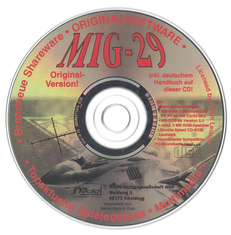 Media for MiG-29 Fulcrum (DOS) (Media Verlagsgesellschaft mbH covermount)