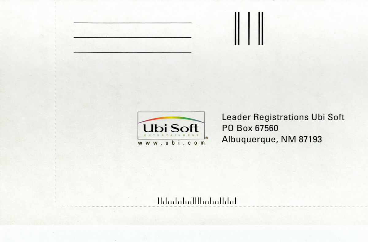 Other for Tom Clancy's Ghost Recon (Xbox): Registration card - address side