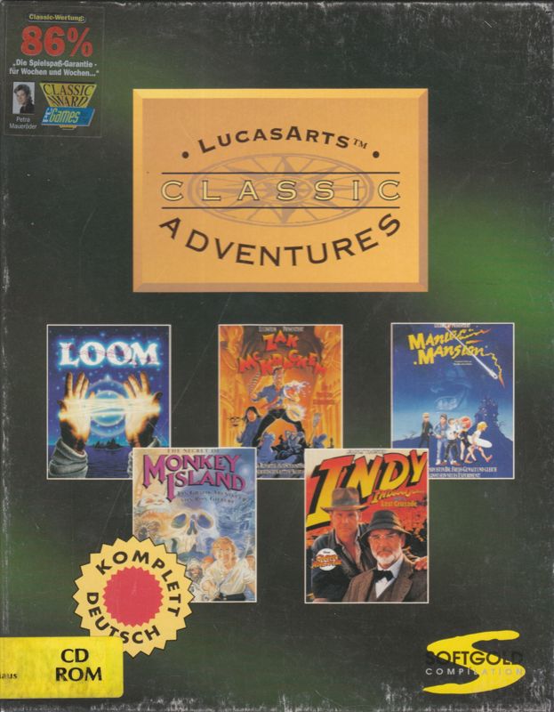 Front Cover for LucasArts Classic Adventures (DOS) (Softgold CD-ROM release)