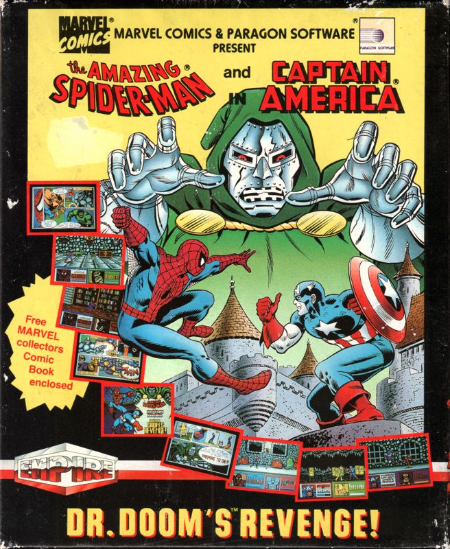 Front Cover for The Amazing Spider-Man and Captain America in Dr. Doom's Revenge! (Atari ST)