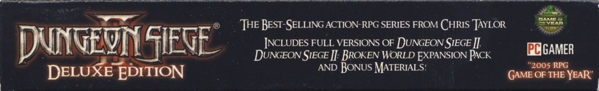 Spine/Sides for Dungeon Siege II: Deluxe Edition (Windows): Top