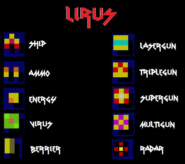 Manual for Lirus (ZX Spectrum) (included in the downloadable pack (Help))
