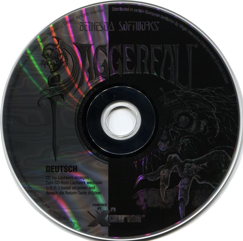 Media for The Elder Scrolls: Chapter II - Daggerfall (DOS) (English version with German manual)