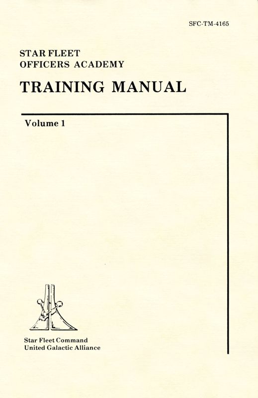 Manual for Star Fleet I: The War Begins! (Macintosh): Training Manual