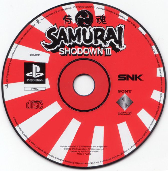 Media for Samurai Shodown III: Blades of Blood (PlayStation)
