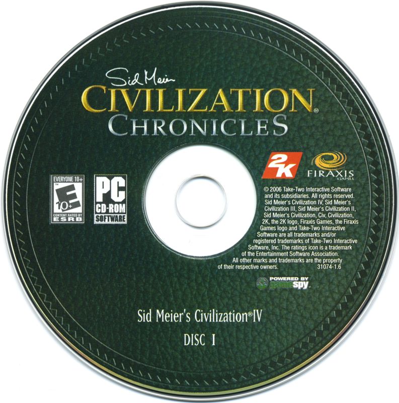 Media for Sid Meier's Civilization Chronicles (Windows): Civilization IV - Disc 1/2