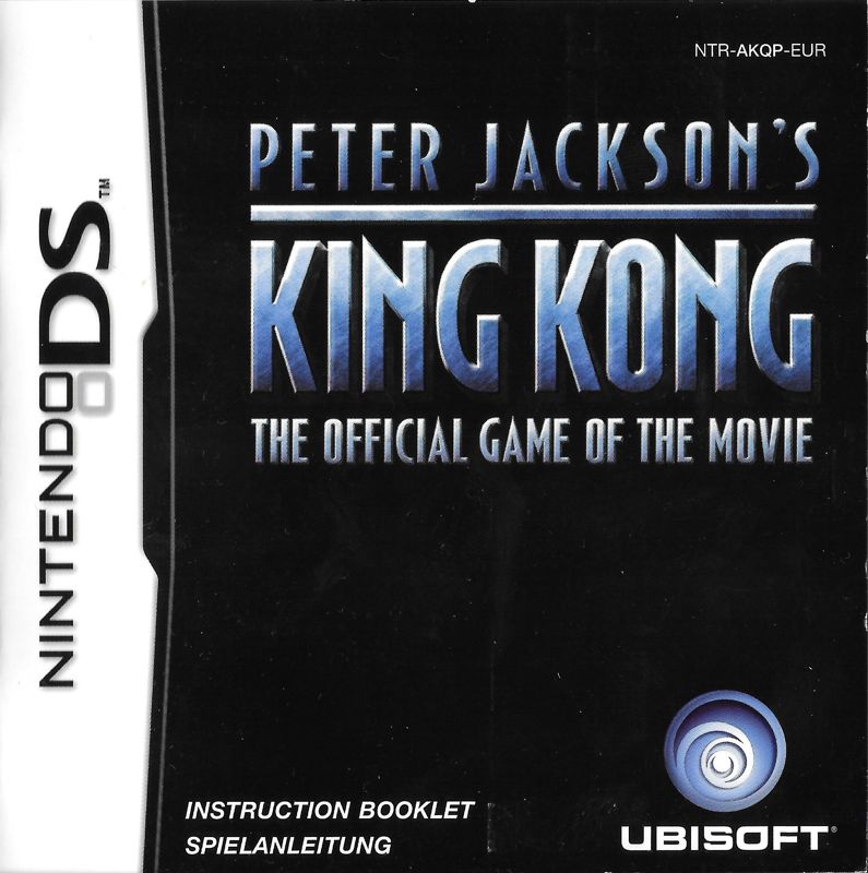 Manual for Peter Jackson's King Kong: The Official Game of the Movie (Nintendo DS): Front