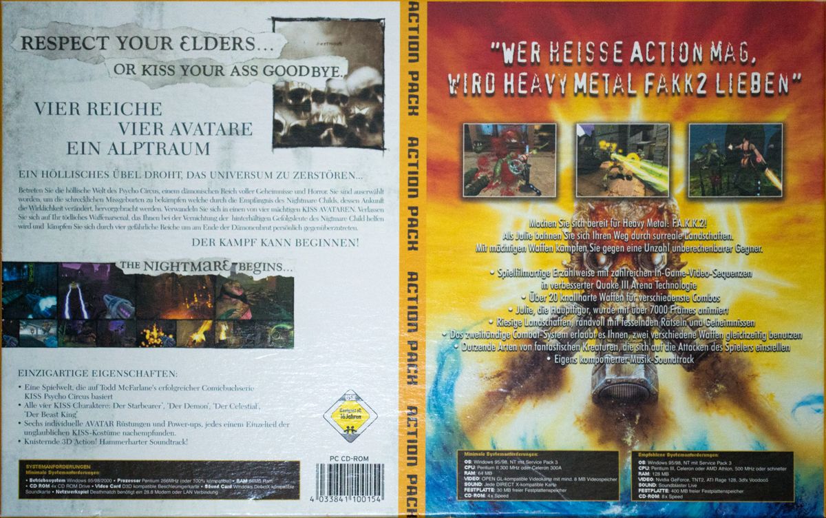 Back Cover for Action Pack (Windows)