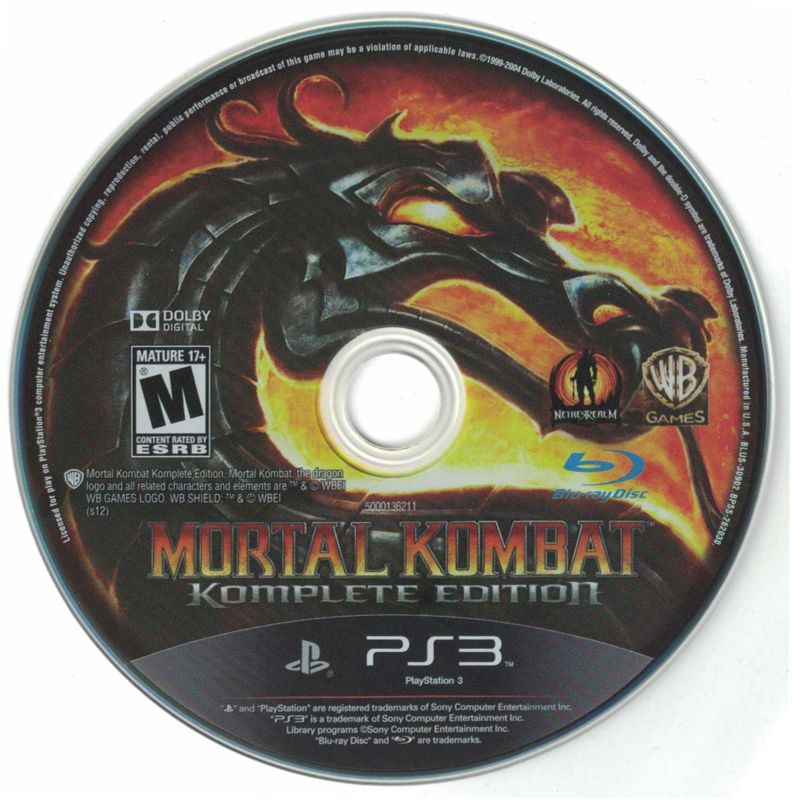 Media for Mortal Kombat: Komplete Edition (PlayStation 3)