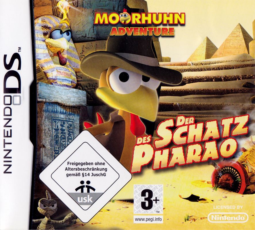 Front Cover for Crazy Chicken Adventure: The Pharaoh's Treasure (Nintendo DS)
