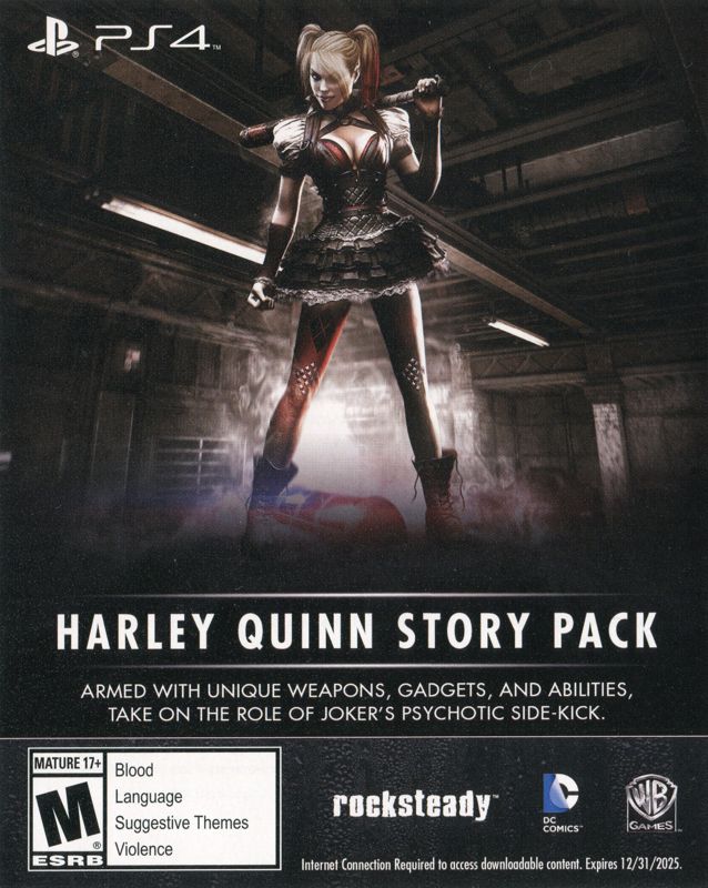 Other for Batman: Arkham Knight (PlayStation 4): Harley Quinn Story Pack DLC Voucher