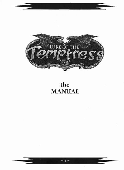 Manual for Lure of the Temptress (Linux and Macintosh and Windows) (GOG.com release): Front