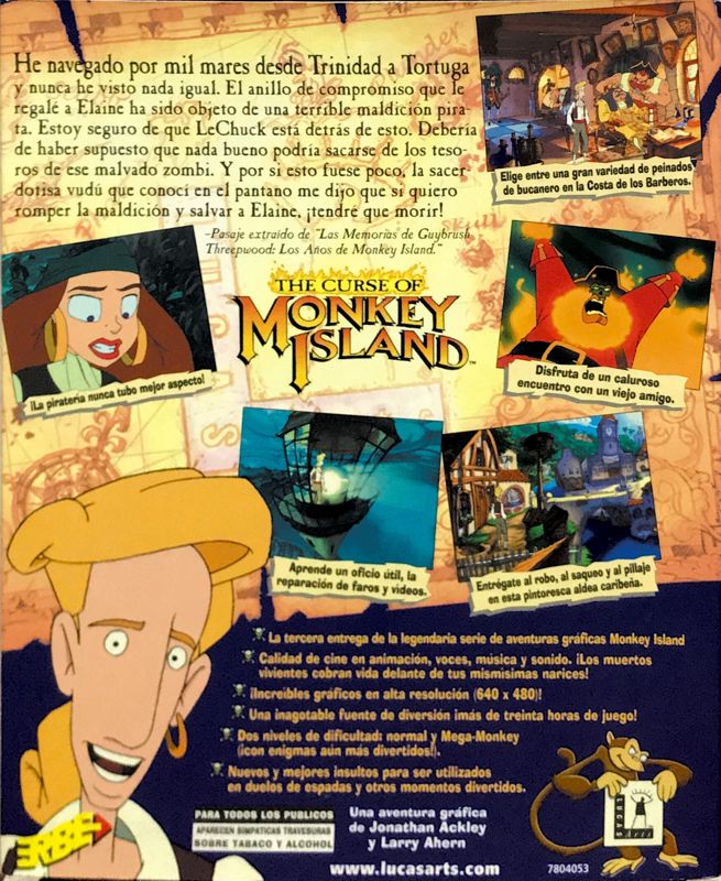 Back Cover for The Curse of Monkey Island (Windows)