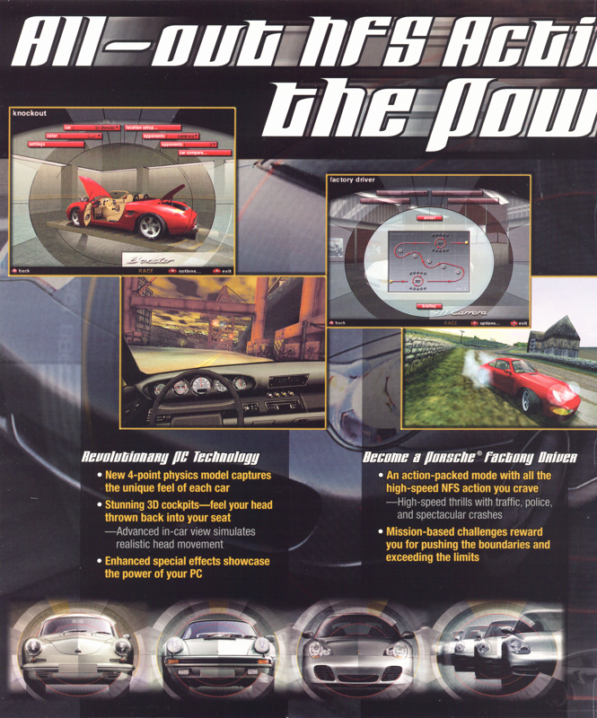 Inside Cover for Need for Speed: Porsche Unleashed (Windows): Left Flap