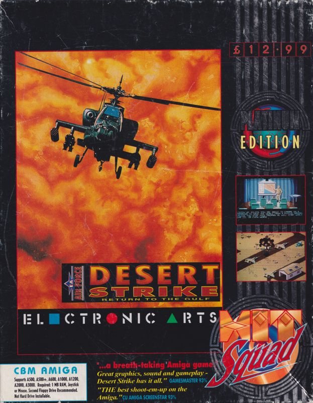 Front Cover for Desert Strike: Return to the Gulf (Amiga) (Hit Squad release)