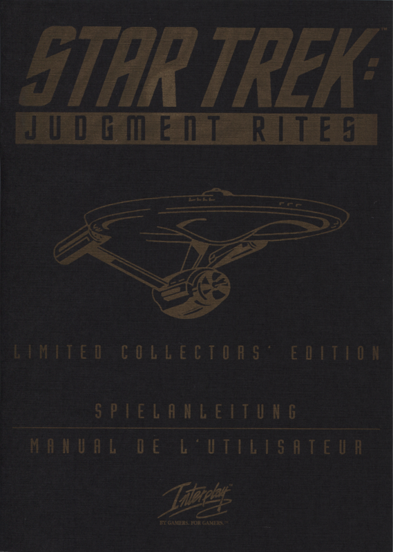 Manual for Star Trek: Judgment Rites (Limited CD-ROM Collector's Edition) (DOS): Front