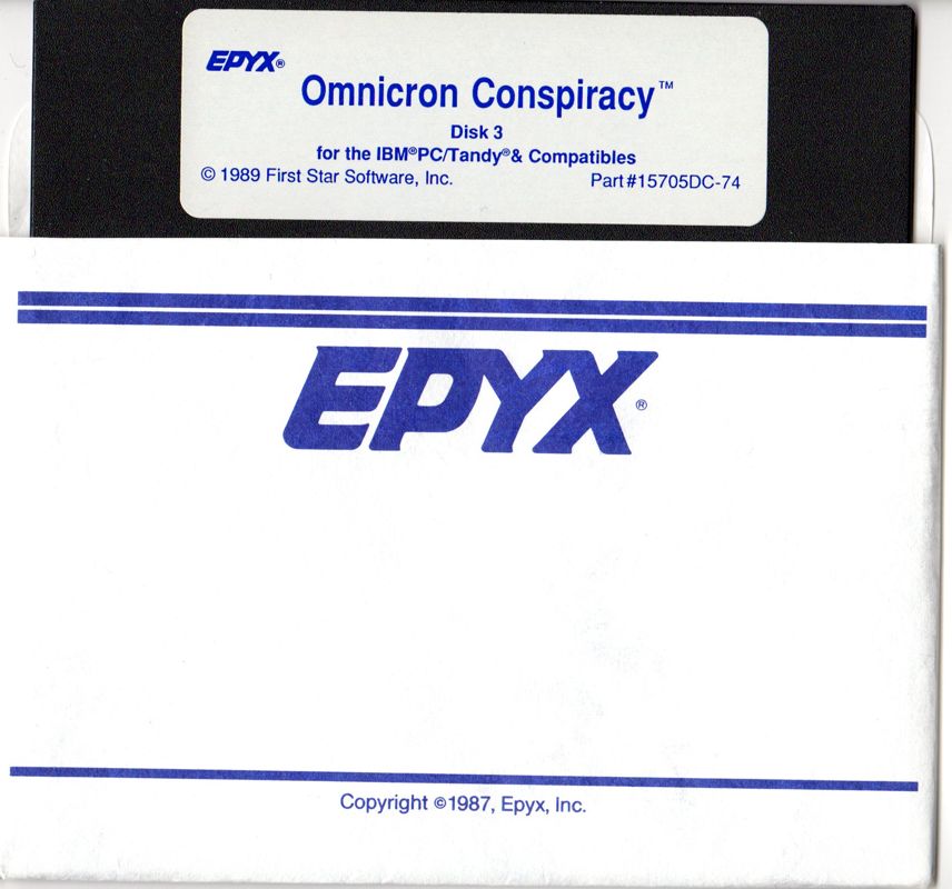 Media for Omnicron Conspiracy (DOS) (5.25" release): Disk 3