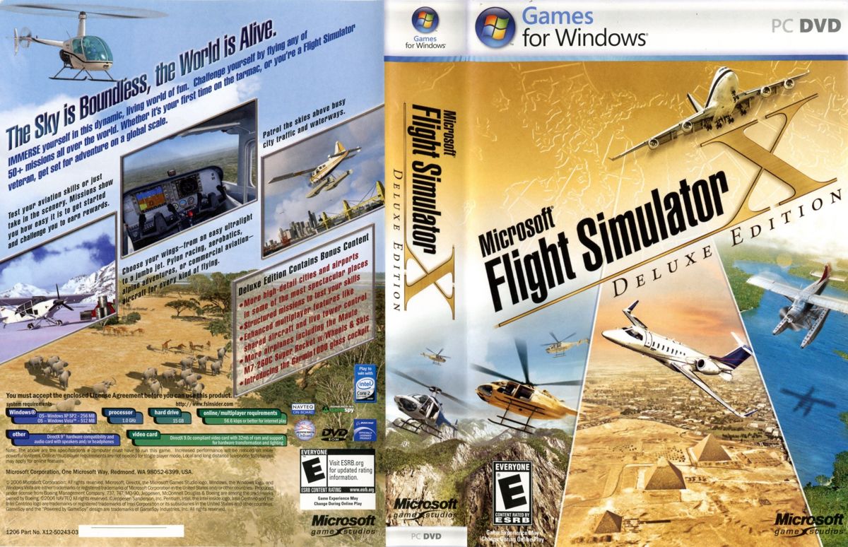 2006 MICROSOFT FLIGHT SIMULATOR X GAMES FOR WINDOWS PC DVD-REALISTIC  FLYING-CIB