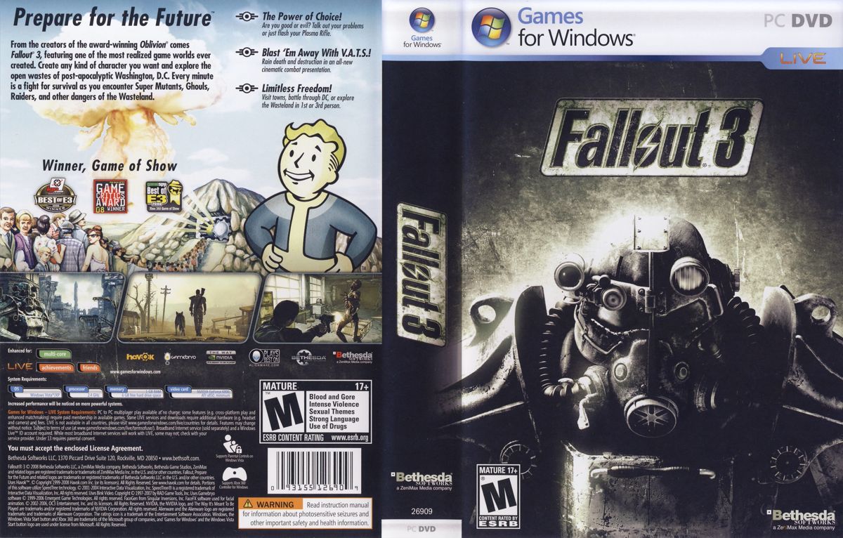 Full Cover for Fallout 3 (Windows): Keep Case