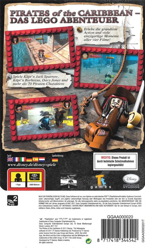 LEGO Pirates the Caribbean: The Video Game cover or packaging material - MobyGames