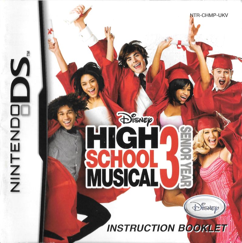 Manual for High School Musical 3: Senior Year (Nintendo DS): Front