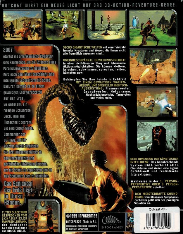 Back Cover for Outcast (Windows) (Soft Price release)