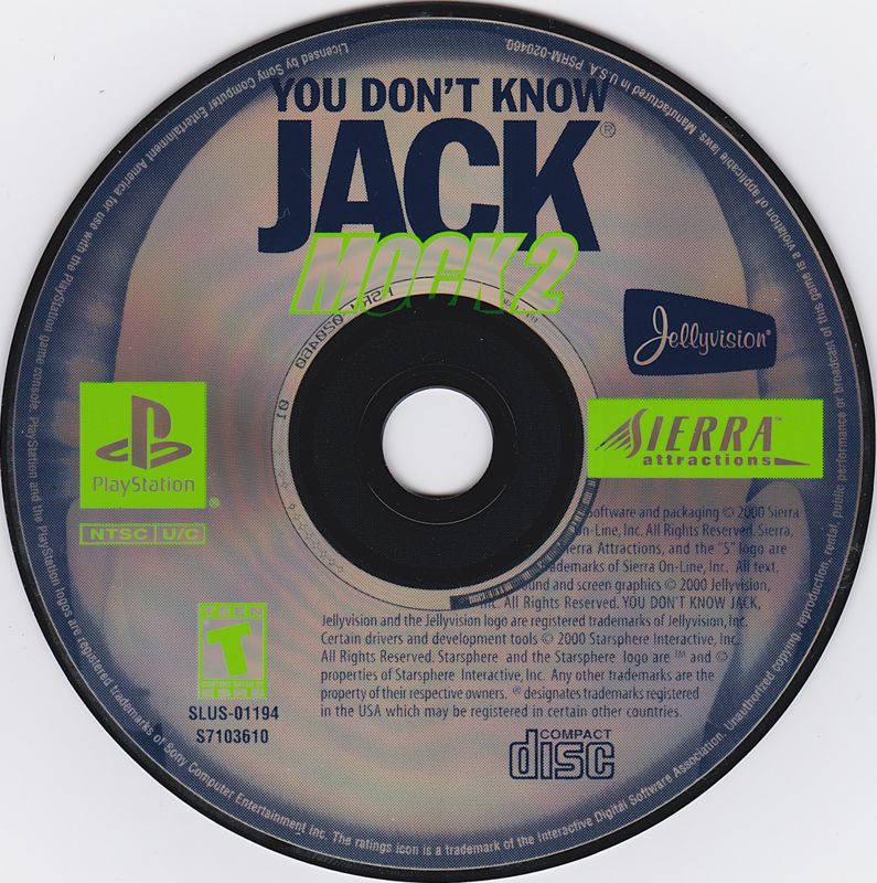 Media for You Don't Know Jack: Mock 2 (PlayStation)