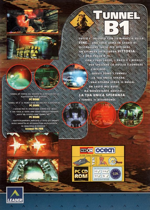 Back Cover for Tunnel B1 (DOS)