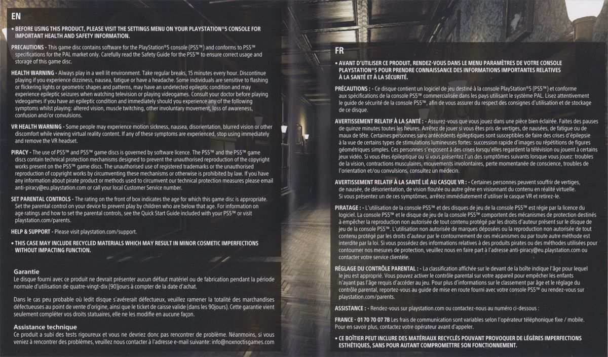 Inside Cover for Do Not Open (PlayStation 5): Complete