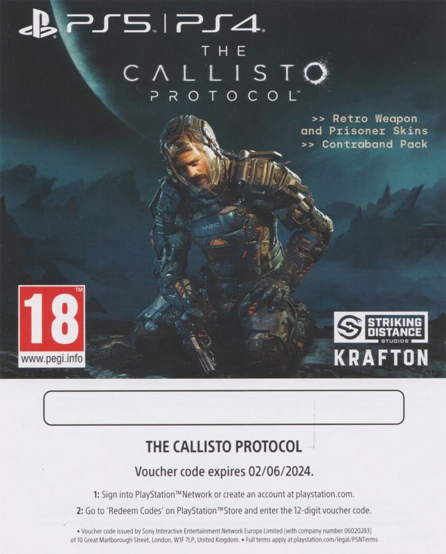 The Callisto Protocol Day One Edition PS4