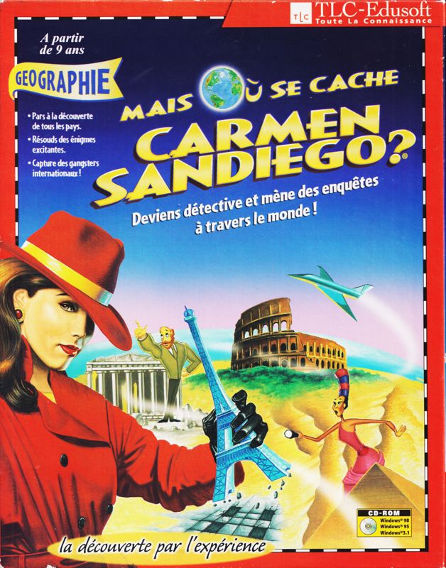 Front Cover for Where in the World is Carmen Sandiego? (CD-ROM) (Windows and Windows 3.x)