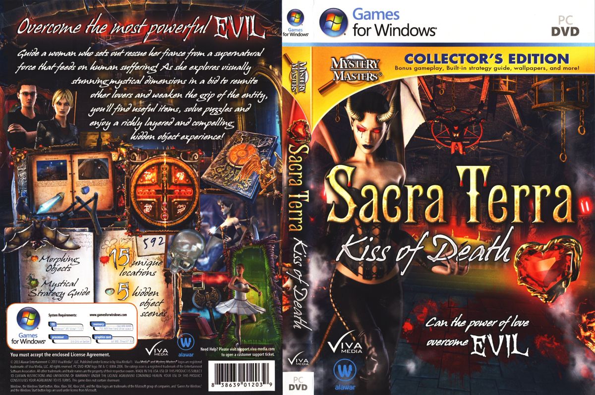 Full Cover for Sacra Terra: Kiss of Death (Collector's Edition) (Windows): Keep Case