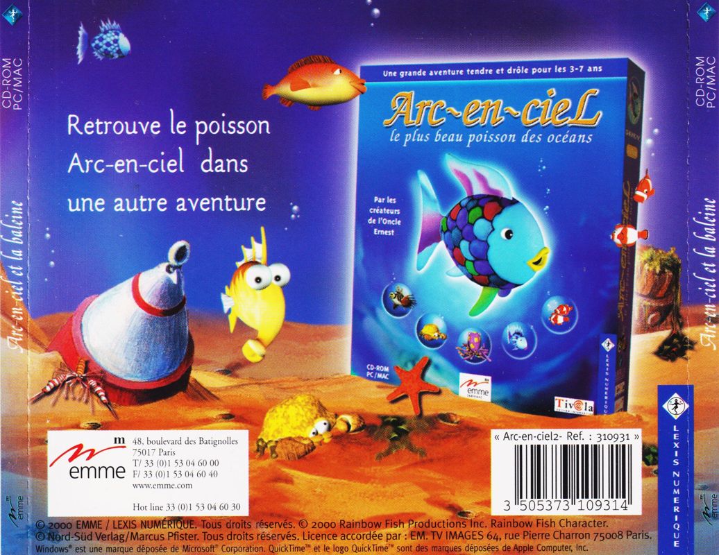 Back Cover for Rainbow Fish and the Whale (Macintosh and Windows): Full Back Cover
