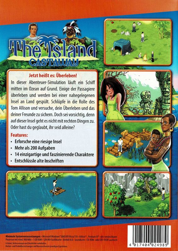 Back Cover for The Island: Castaway (Windows) (Orange River release)